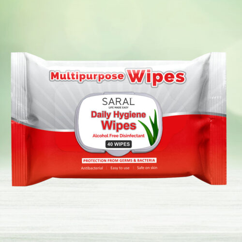 40 Pcs Saral Disinfactant Wipes Alcohol Free