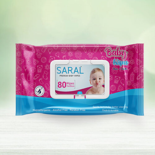 80 pulls Babywipes with Fliptop Lid