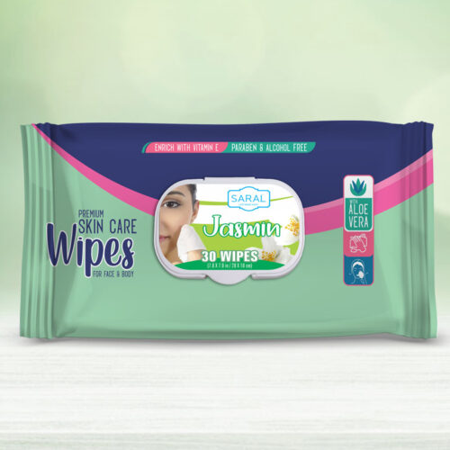 Skin Care Wipes 30 Pcs with Fliptop LID - Jasmine